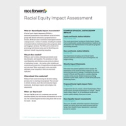 Racial Equity Impact Assessment Toolkit (Race Forward)